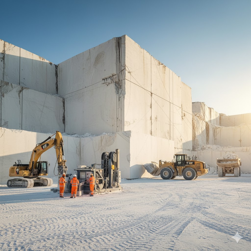 Günümüzde mermer madenciliği